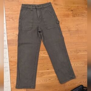 JBD (just black denim) high rise wide leg green utility pants